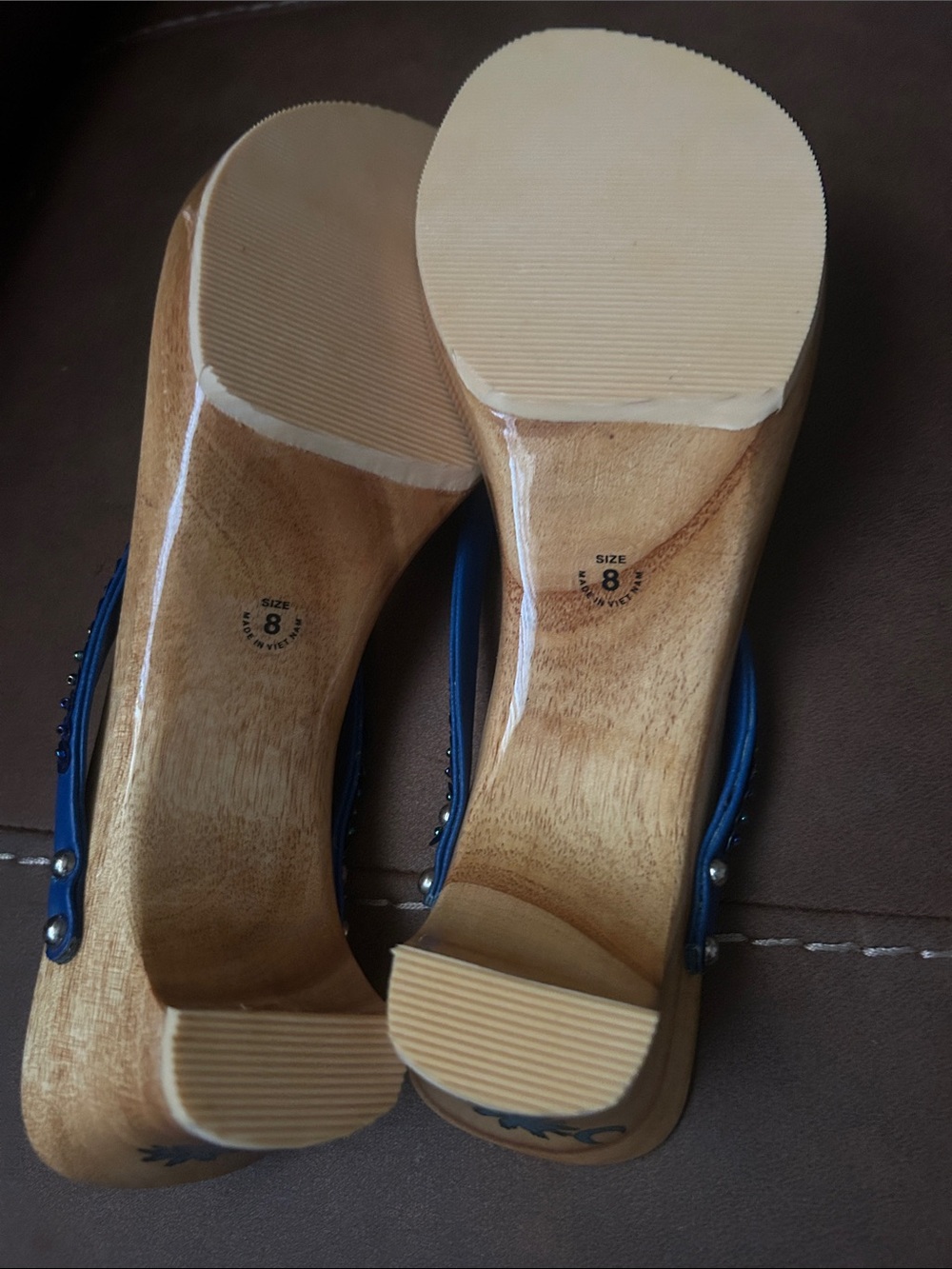 Woodies Wooden Thong Sandals Size 8 - Picture 5 of 5